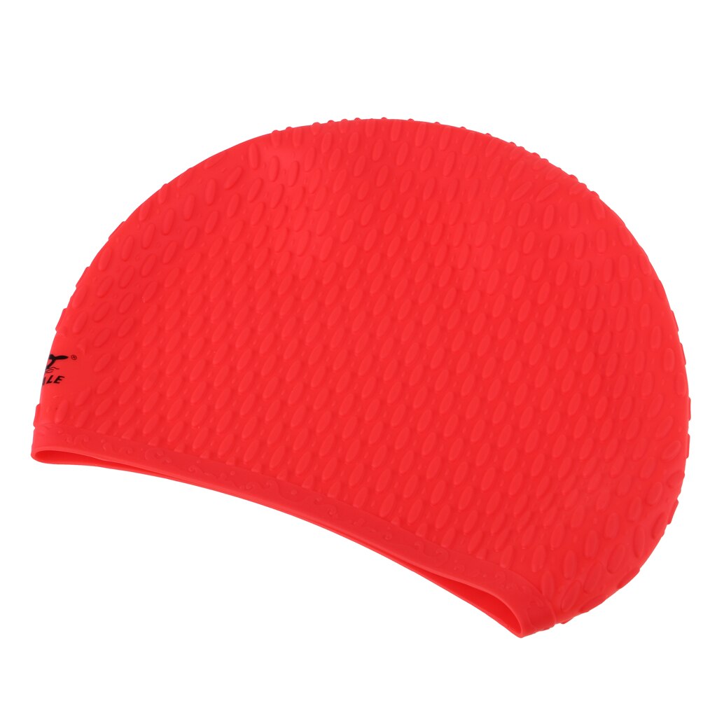 Silicone Swimming Caps Silica Gel Swim Caps Waterproof Shower Hat Adults Swimming Caps: Red