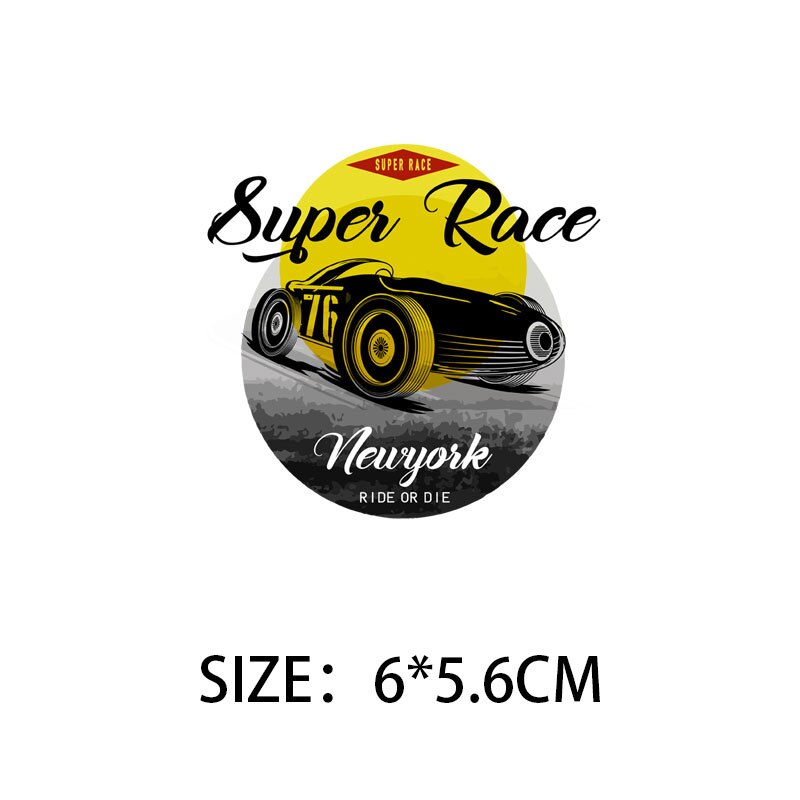 Auto Racing Klebstoff patches Brief Aufkleber Wärme Transfer PVC Patch Applique auf Kleidung Patches für Kinder Kleidung Jacke: KK869-1X