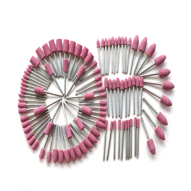 100 Stks/doos Keramische Gemonteerd Punt Steen Slijpen Hoofd Wiel Boor Rotary Gereedschap Boor Slijpen Head Tool
