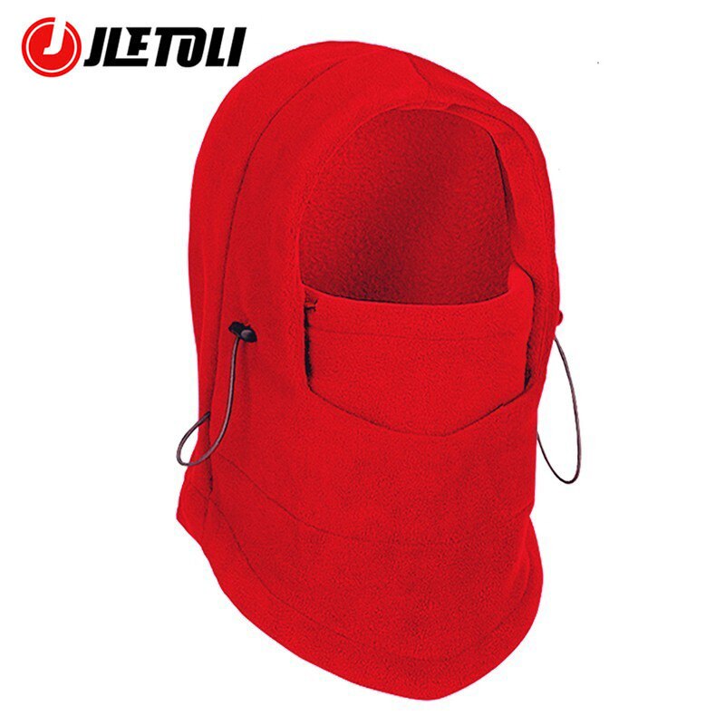 Jetoli-mascarilla térmica de forro polar para ciclismo, máscara de invierno para entrenamiento de esquí, a prueba de viento, al aire libre para bicicleta, gruesa, deportiva: red