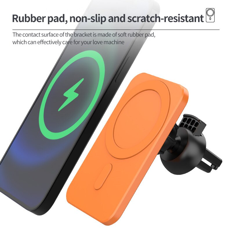 15w magnetisk hurtig trådløs billader qi opladning til iphone 12 pro max 12 mini 12 biltelefonholder magsafe trådløs oplader
