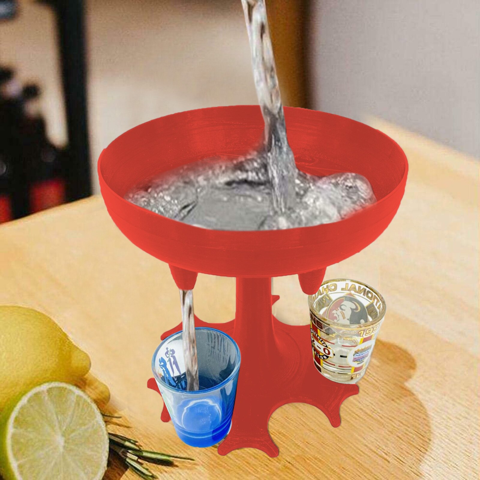 6 Shot Glass Dispenser And Holder -dispenser For Filling Liquids, Shots Dispenser Home Bar Time Liquor Dispenser And Carrier