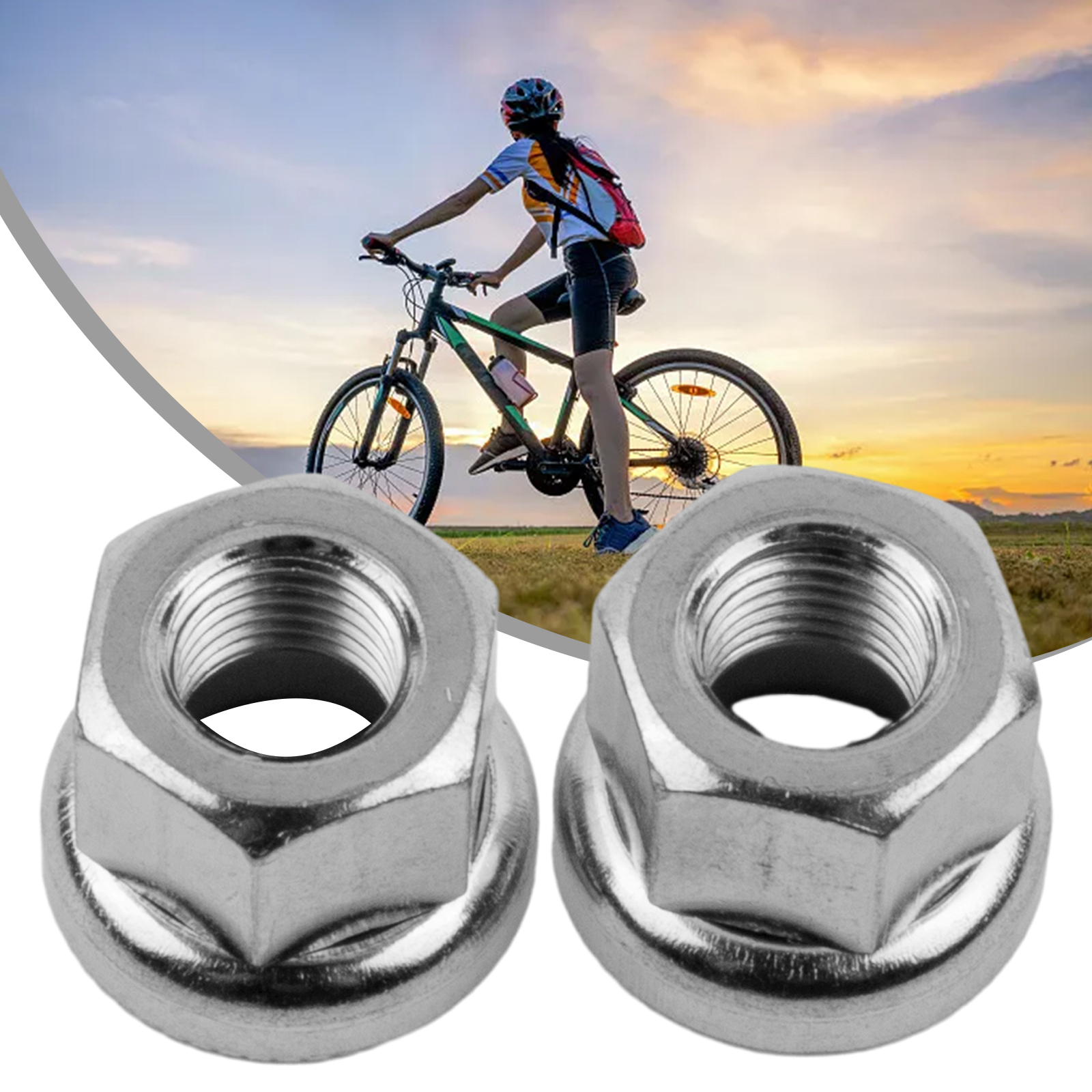 Écrou d'équipage de vélo M9 M10 3/8, 2 pièces, écrou de vis pour série de moyeux de vélo, moteurs, boulons de fixation de moyeu, accessoires de vélo