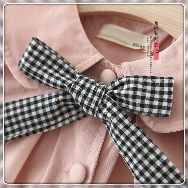 Baby Kleding Voor Baby Meisje Jas Pasgeboren Kids Plaid Strik Casual Windjack Bovenkleding Kaki Roze Katoen Peuter Baby Jas