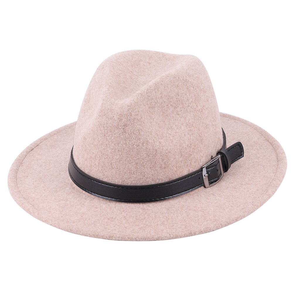 Klasyczny jazzowy kapelusz mały wiosenny i jesienny damski kaszmirowy cylinder kawy z brytyjskim męprzejrzeć kapeluszem: beige