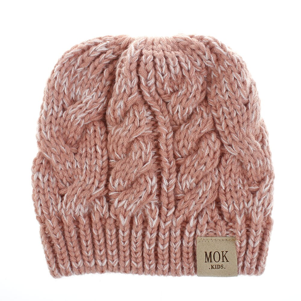 Bonnets en queue de cheval pour enfants, chapeau tricoté pour filles, unisexe, couleur unie,