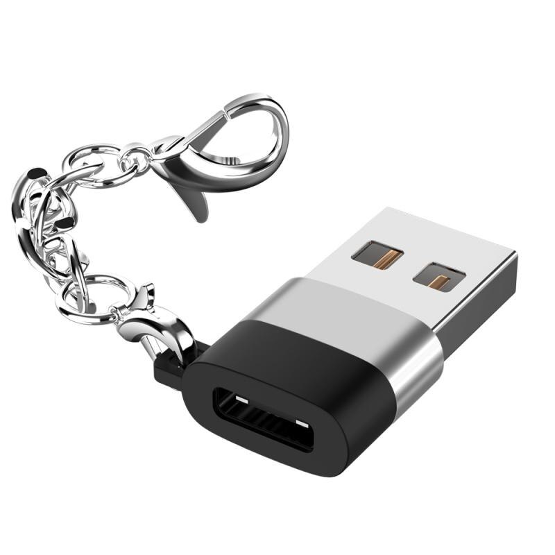 USB 3,0 Typ-C Adapter Keychain Typ C Zu Männlichen USB 3,0 Konverter Adapter Daten reversibel HeadAnti-verloren keychain Adapter: Splitter zu USB 3.0