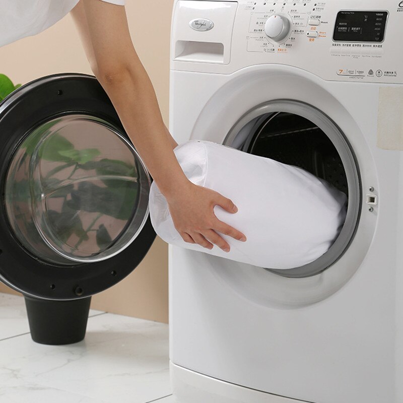 Effen kleur rits mesh waszak polyester wasnetzak voor ondergoed sokken wasmachine zak kleding bh zakken