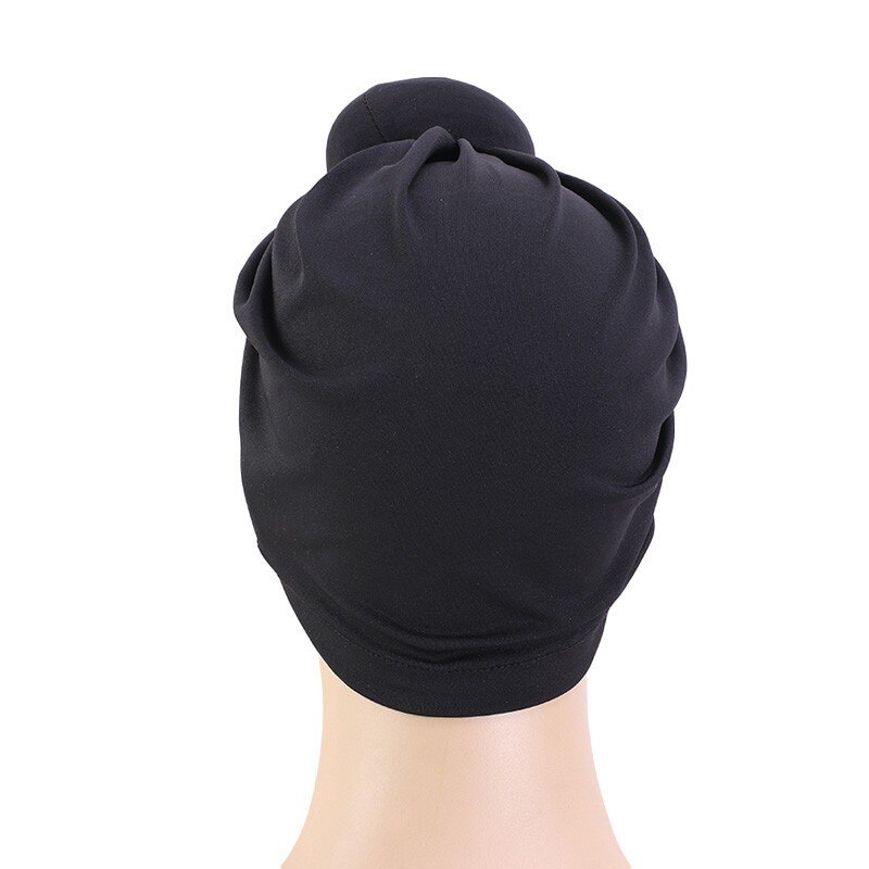 Turban africain en coton avec nœud, Bandana, foulard pour femmes, chapeau à Vortex, bonnet de chimio, accessoires pour cheveux, couvre-chef arabes musulmans
