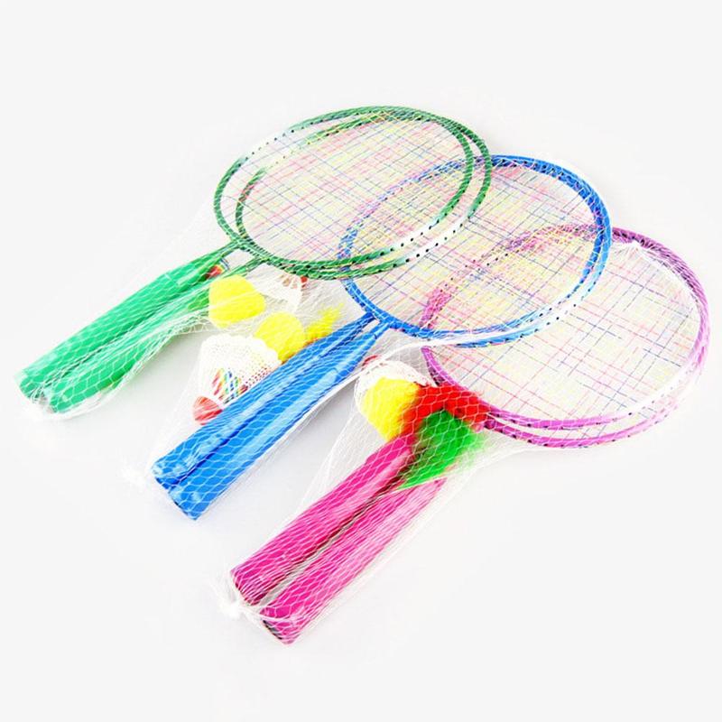 Badmintonracket met korte steel, kinderbadmintonracket, indoor badmintonset