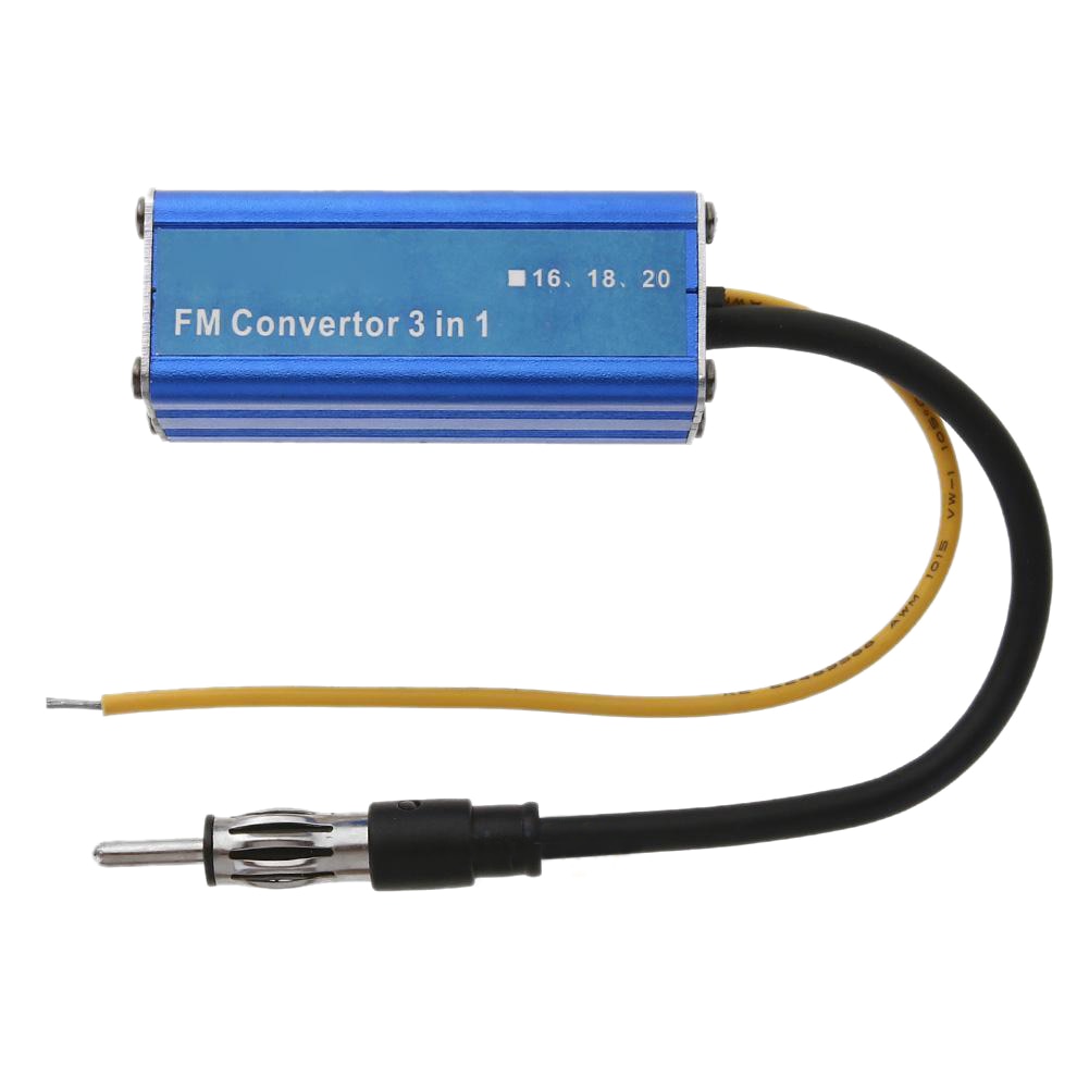 12V Stereo Easy Install Antenna 76 90MHz FM Radio Auto 3 In 1 Accessories Changer Universal Car Frequency Converter Metal
