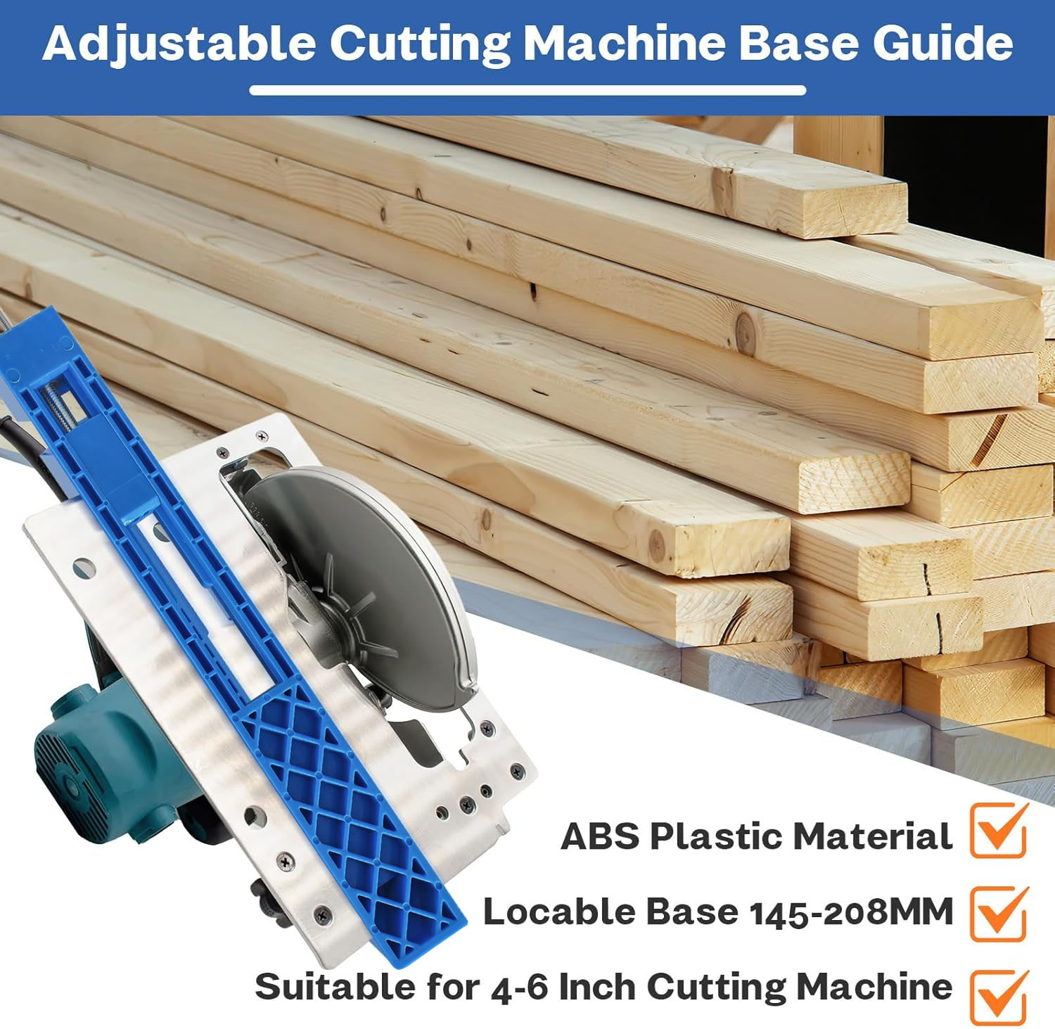 Guía de corte ajustable para carpintería, sierra Circular de precisión, Base de fresadora, abrazadera de hoja fina, herramientas de carpintería de corte rápido