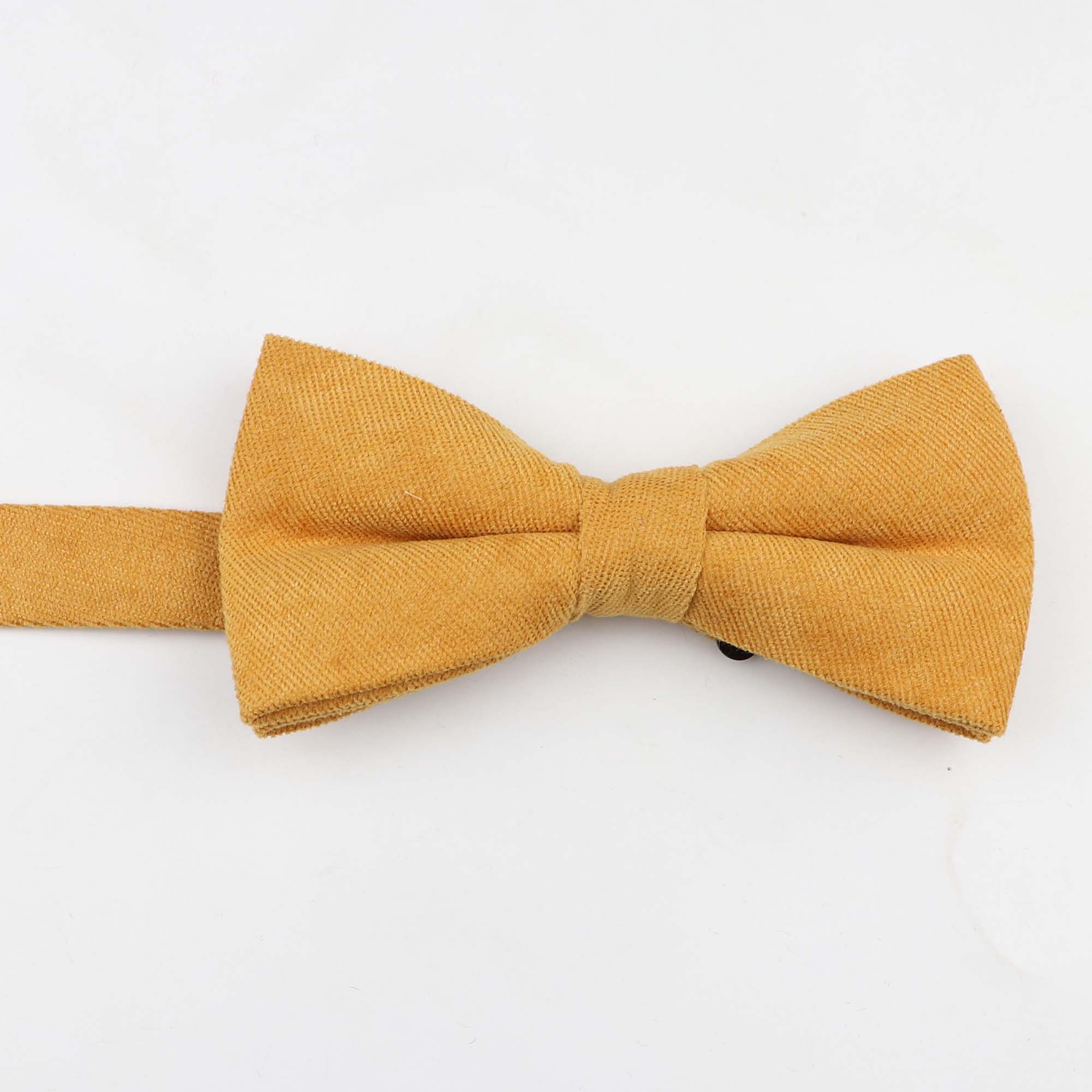 Nœud papillon en microdaim doux pour homme, couleur unie, Flexible, lisse, mat, motif décoratif, en coton: 4