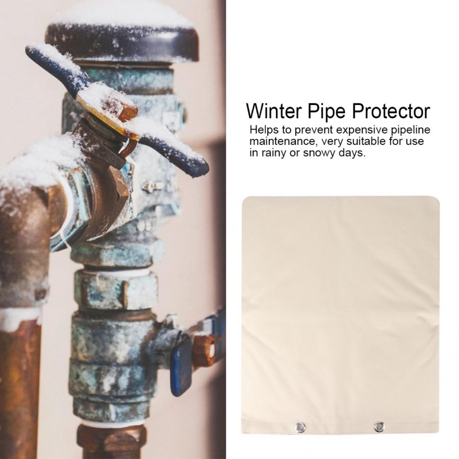 40x50cm Pipe Cover Outdoor Winter Pipe Faucet Protector Anti-Frost Water Tap Cover Waterproof Pipe Insulated Antifreeze Pouch