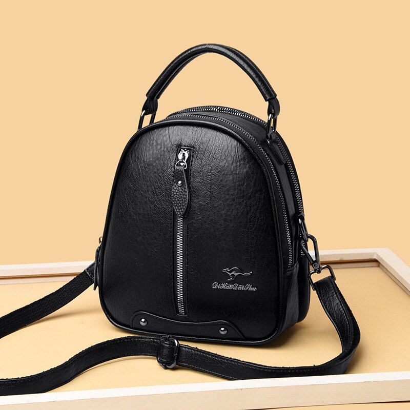 Multifunktionale lederrucksäcke für damen, reiserucksäcke, mini-schultaschen für teenager-mädchen, damentaschen