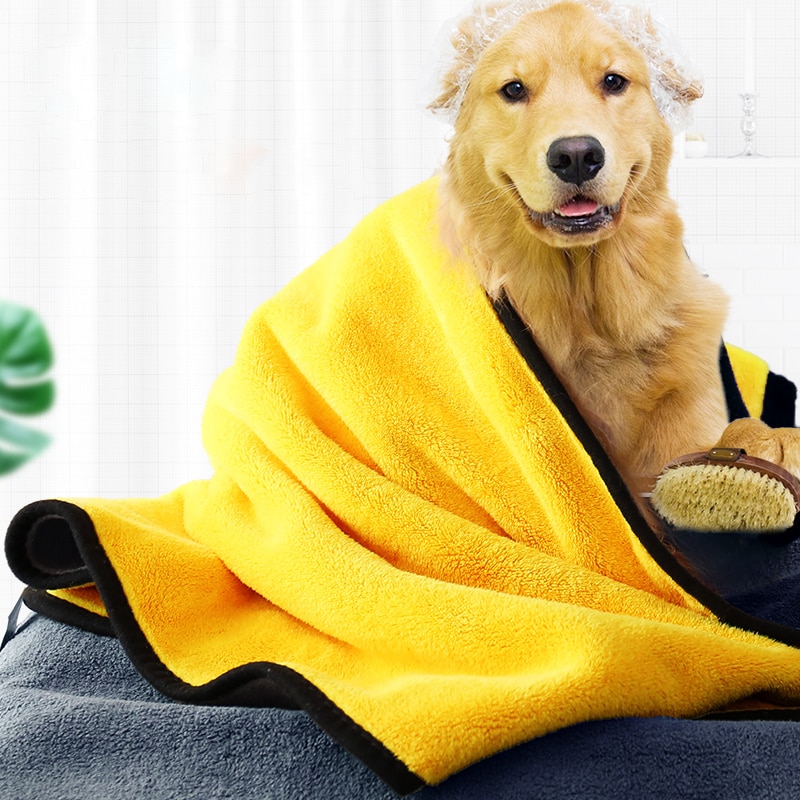 Grote Hoge Dikte Absorberende Handdoek Hond Kat Droog Superabsorberende Fiber Artefact Benodigdheden Sneldrogende Met Een Badhanddoek