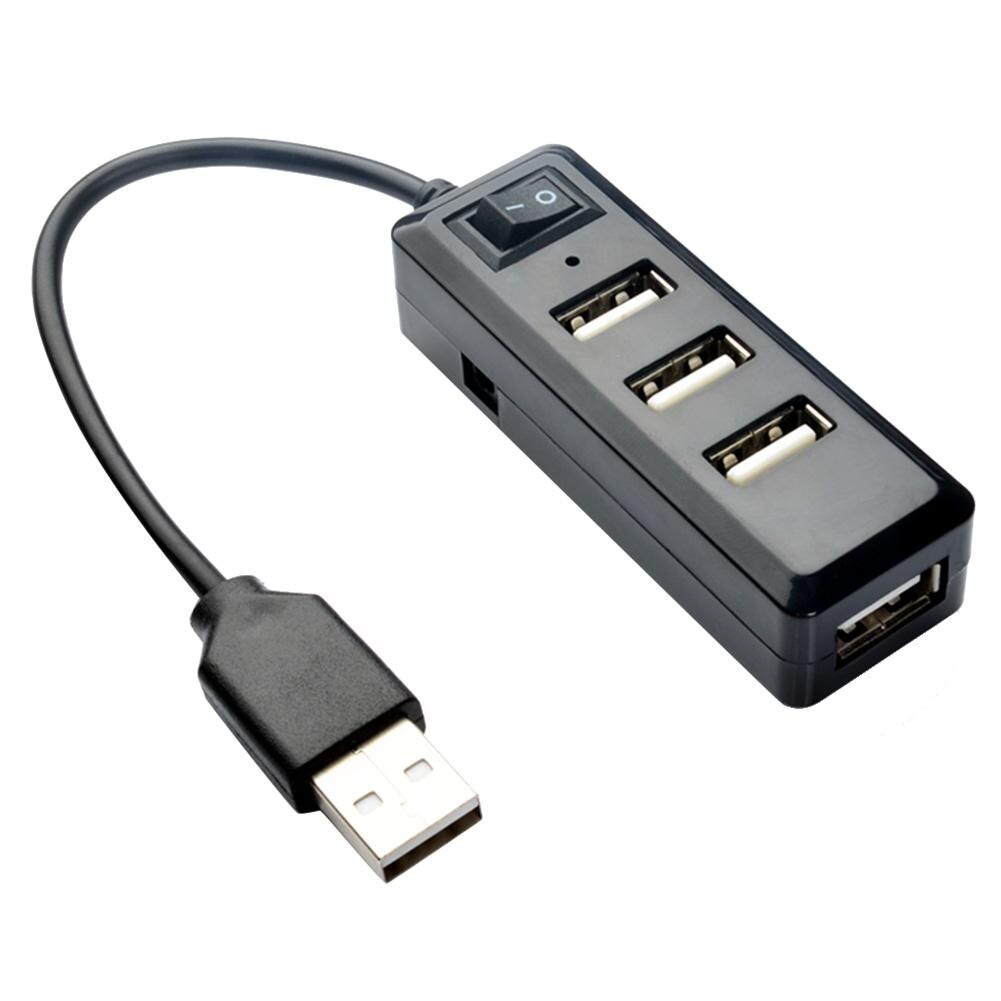 4 Ports USB 2.0 HUB Computer Multi USB Extension Adapter Laptop Splitter with Switcher Simple and Easy Installation: Default Title