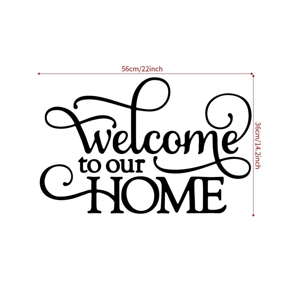 AsyPets Welcome to Our Home Wall Sticker Home Waterproof Decal Decoration