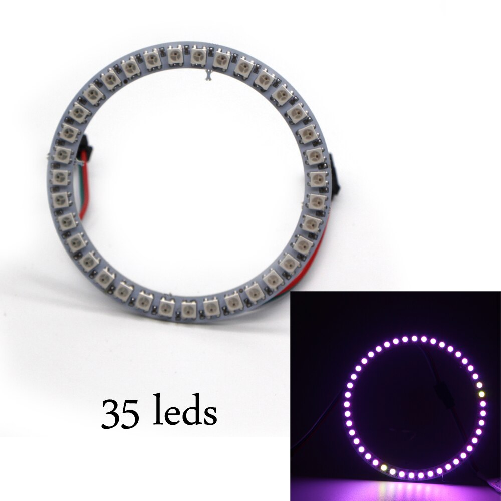 1pcs WS2812B LED Ring 8/16/24/35/45 Bit LEDS SK6812 ws2812b WS2812 5050 RGB Addressable Pixel LED Module Strip Light DC 5V: 35 leds ring
