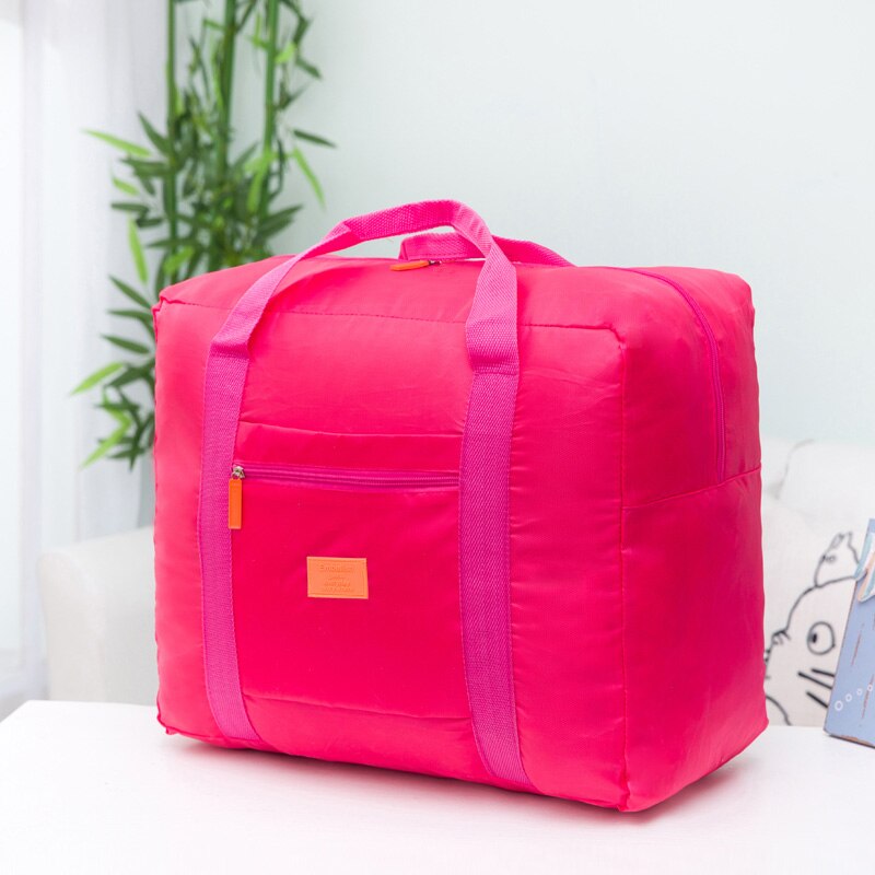 IUXNewbring Reizen Vouwen Zakken Waterdichte Reistas Grote Capaciteit Tas Vrouwen Nylon Opvouwbare Tas Unisex Bagage Reizen Handtassen: rose red