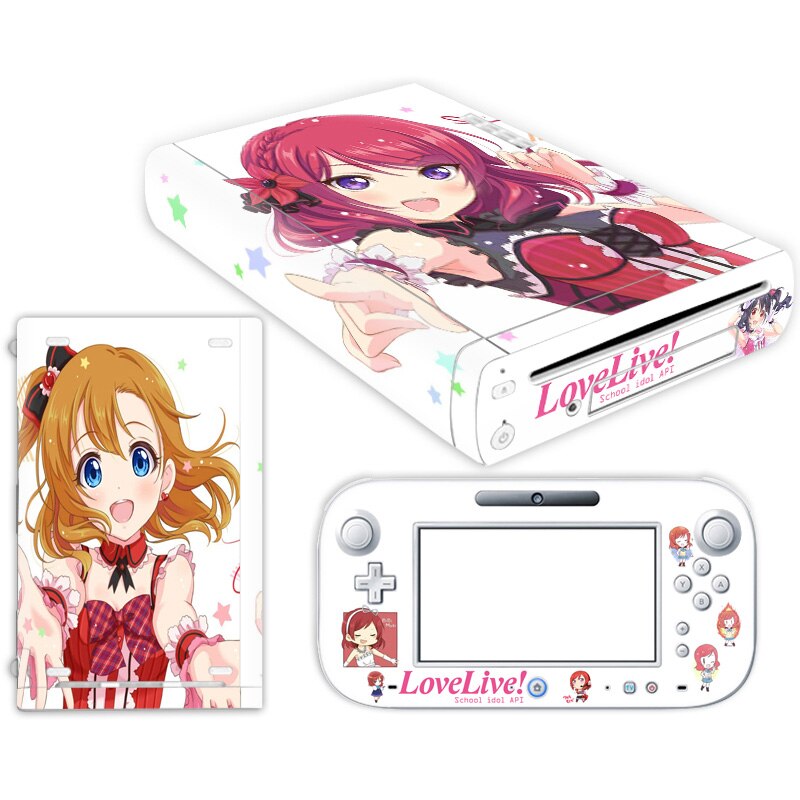 For W ii U Console Cover with Remotes Controller Skins For Nintend w ii u sticker for w ii u skin: TN-WiiU-0334