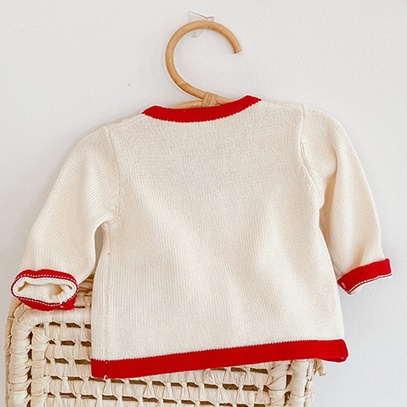 Novo bebê meninas bonito amoroso coração cardigan casaco crianças roupas outono inverno meninas de malha casaco cardigan