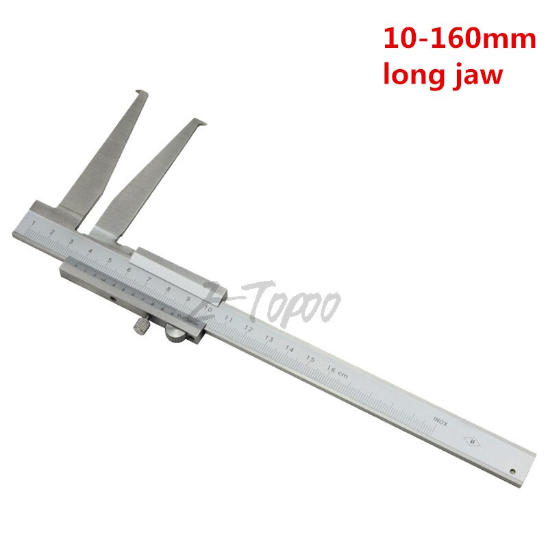 Binnen Groef Schuifmaat 10-160Mm 0.02Mm Rvs Innerlijke Schuifmaat Binnen Slider Schuifmaat Meten: long jaw