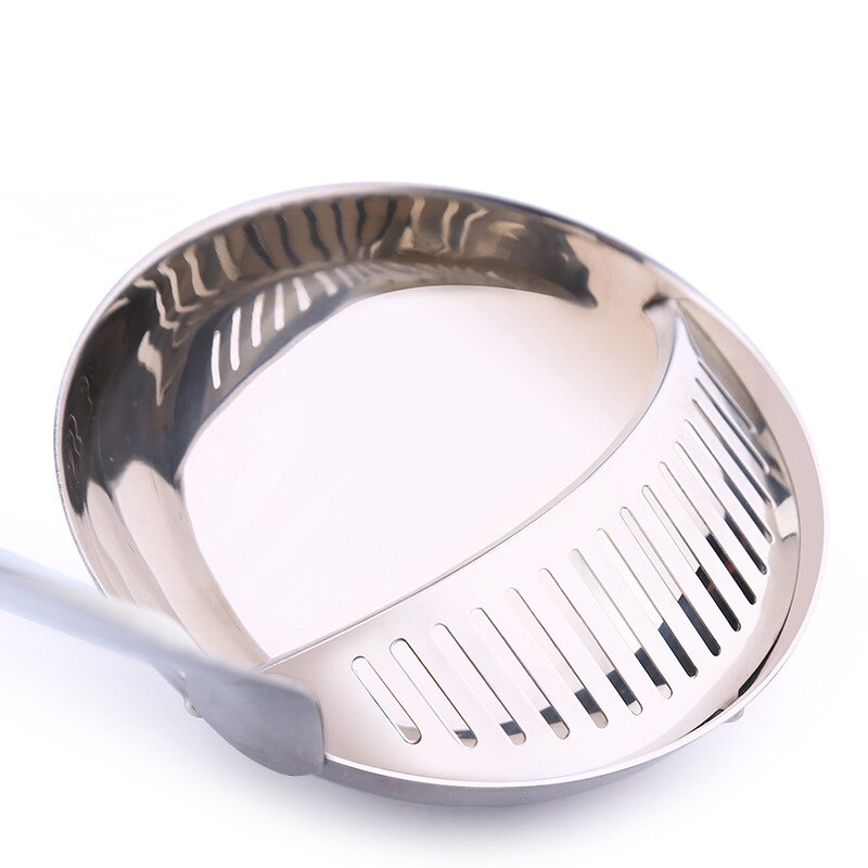 Cuchara de cocina de acero inoxidable para sopa, olla casera, cucharón de con filtro hueco