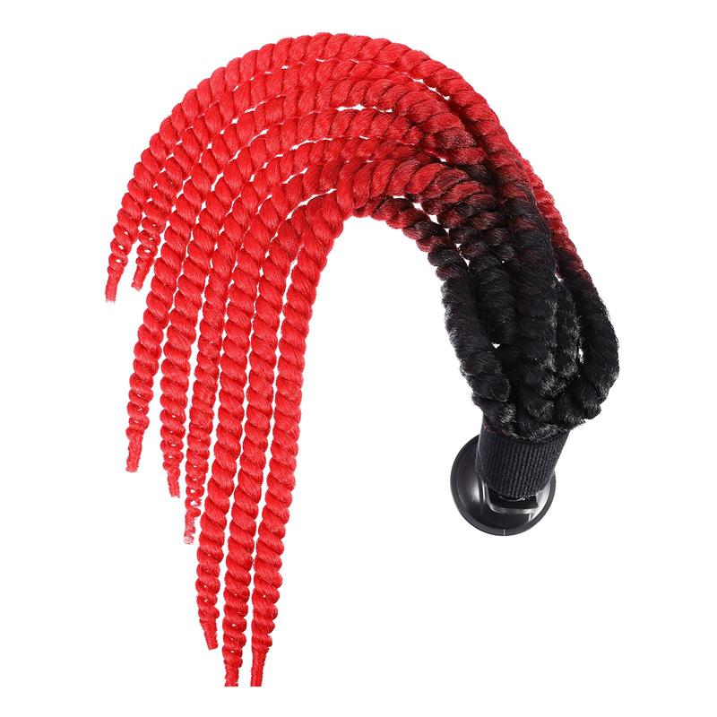 Casco de motocicleta para mujer, trenzas, peluca para cascos de moto: E
