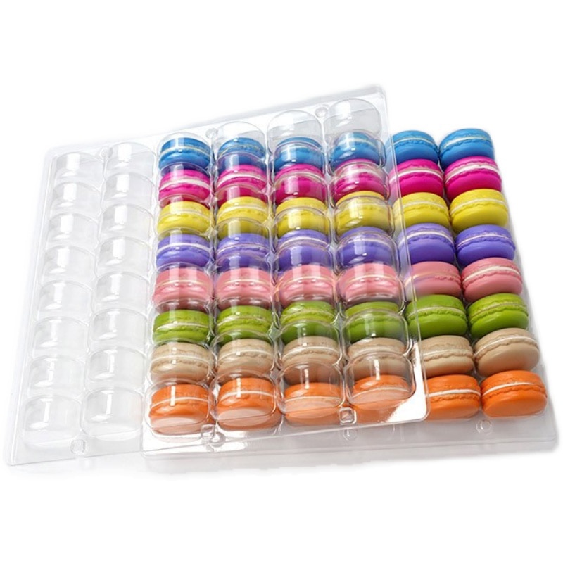 Transhome cupcake teline 48 reikää 3 kpl/setti macaron box pakkaus macarons esittelyteline/tarjotin hääkoristelu syntymäpäiväjuhlat: Default Title