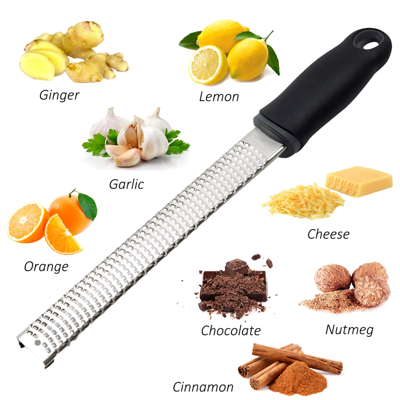 Citroen Zester Kaas Rasp Rvs Fine Blade Rasp Gember Chocolade Citrus Fruit Zester Slicer Keuken Koken Gereedschap