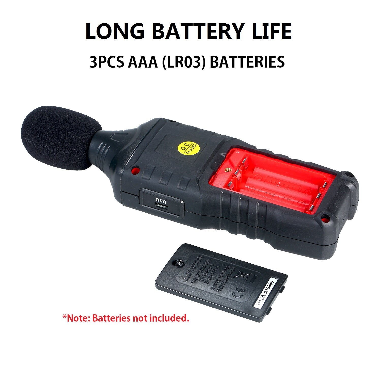 HABOTEST HT622B décibel numérique avec Port USB A/C pondéré sonomètre LCD couleur écran bruit détecteur de son