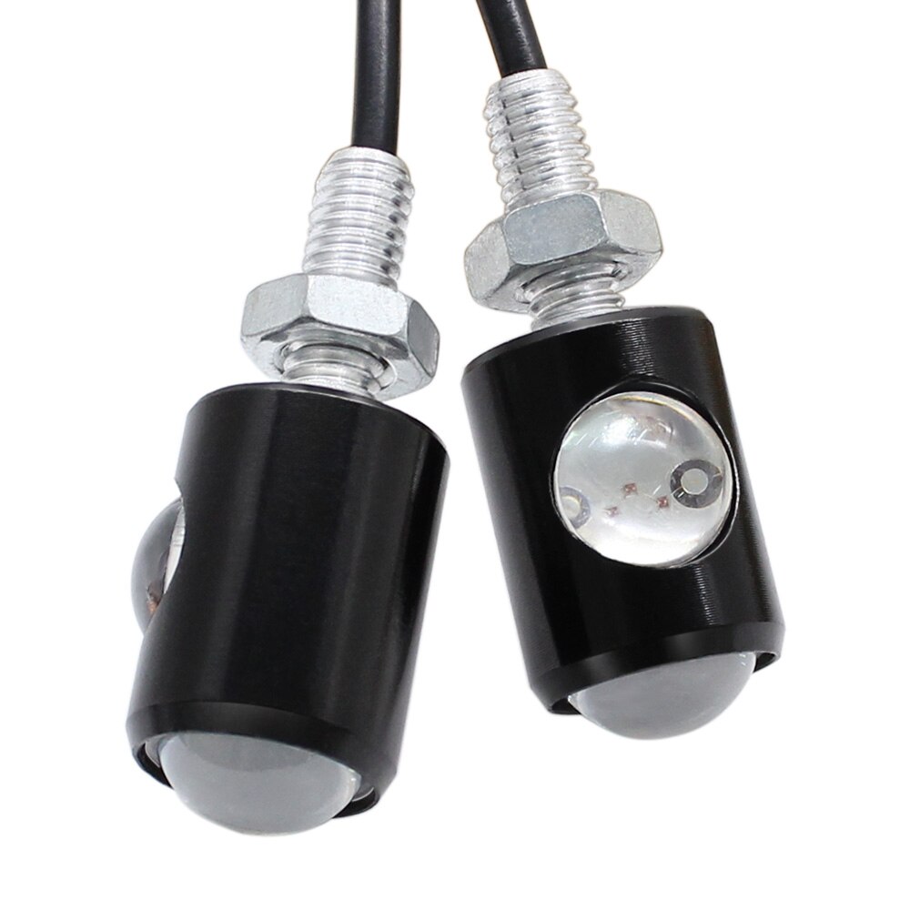 Universal 2 stk motorcykel led mini blinklys eagle eye form  dc 12v hvide gule indikatorer til kawasaki honda ktm: Rødt lys