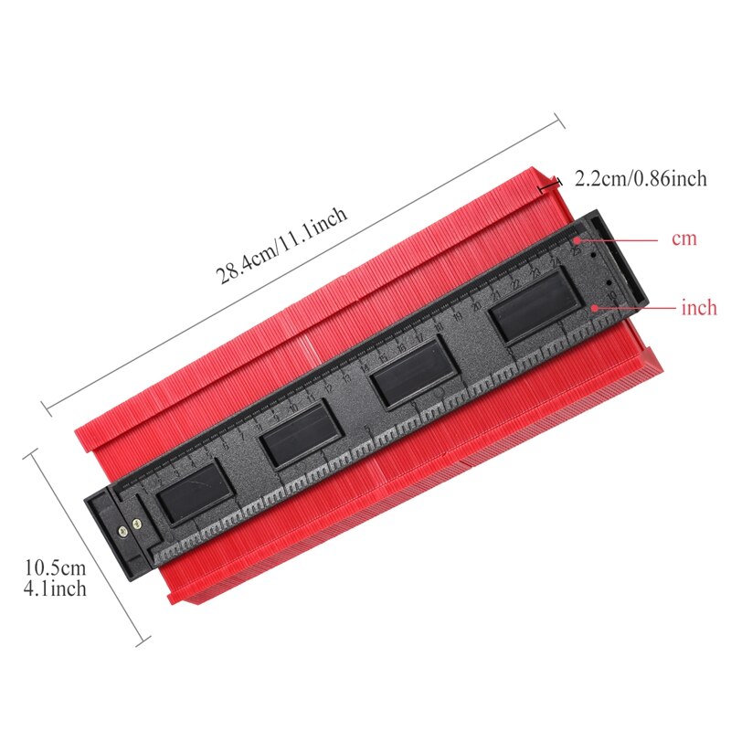12/14/25/50cm plastmätare profil kopieringsmätare standard trämarkeringsverktyg kakel laminatplattor profilmätare: 3