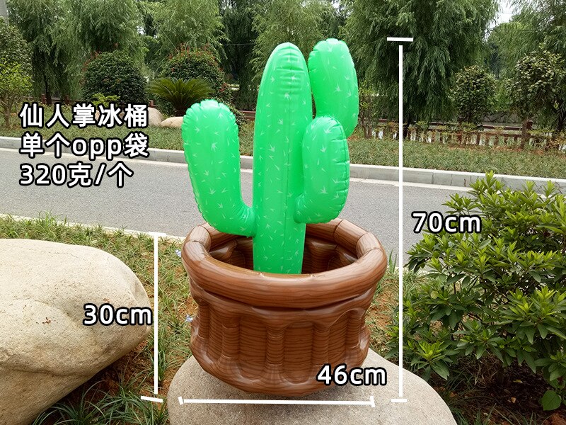 Inflatable Coconut Tree Ice Bucket Inflatable Dolphing Palm Tree Parrot Shark Party Event Props Inflatable Cactus: Cactus ice bucket