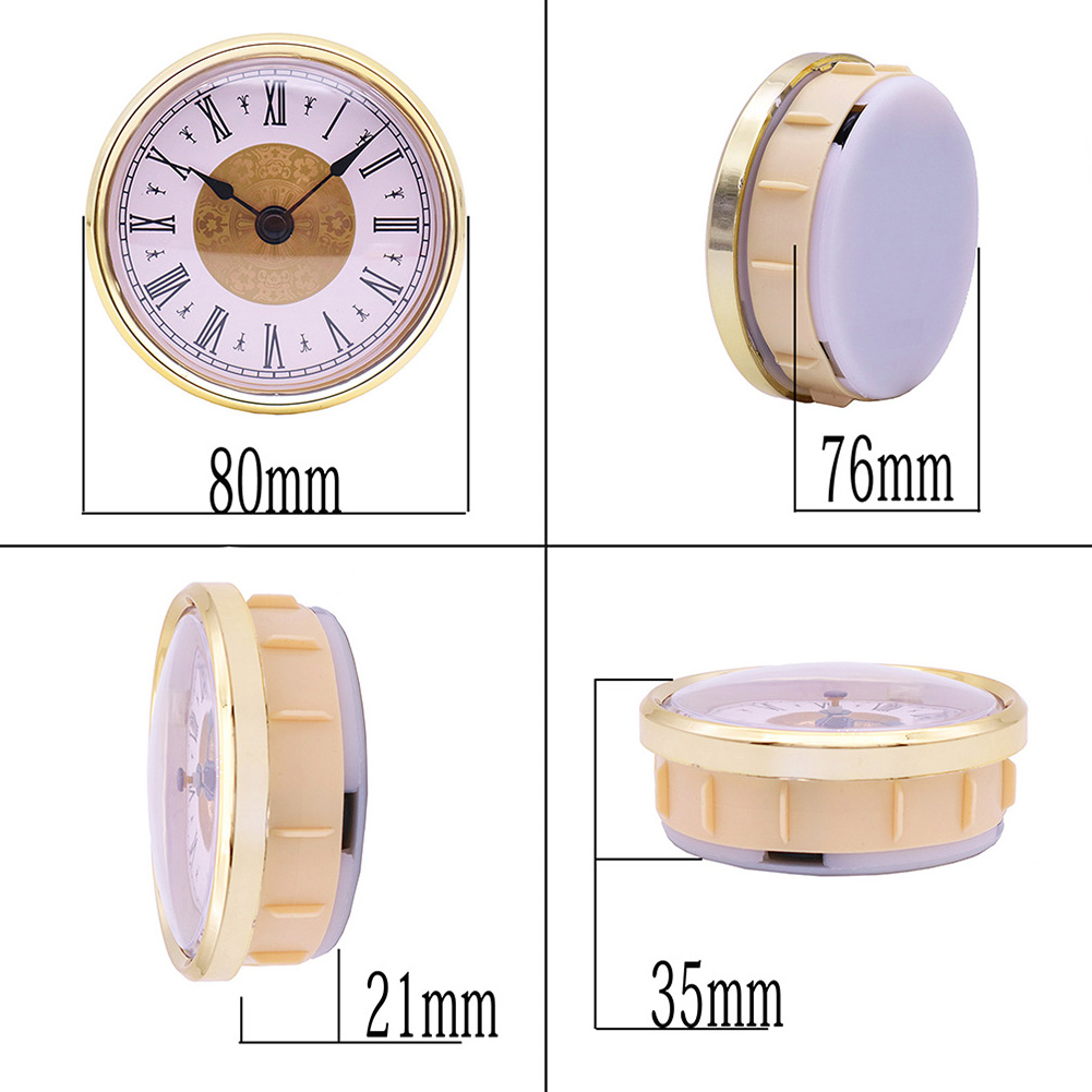 80MM Quartz Clock Inserts Classic Clock Craft Quartz Movement Round Clocks Head Insert Roman Arabic Numerals For Home Decoration