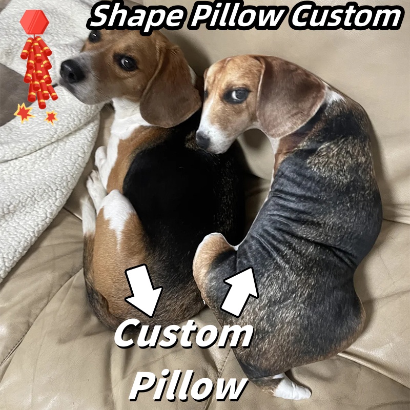 Personalización de foto, almohada fea DIY para un amigo o mascota, divertida funda de almohada personalizada para perro, gira el gato en almohada, almohadas 3D personalizadas