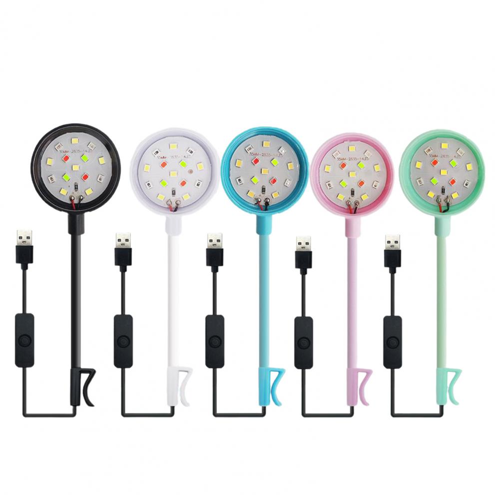 Luces para pecera, luz LED para acuario, 360 grados, ajustable, plástico, lámpara Universal impermeable para peceras con Clip de tubo