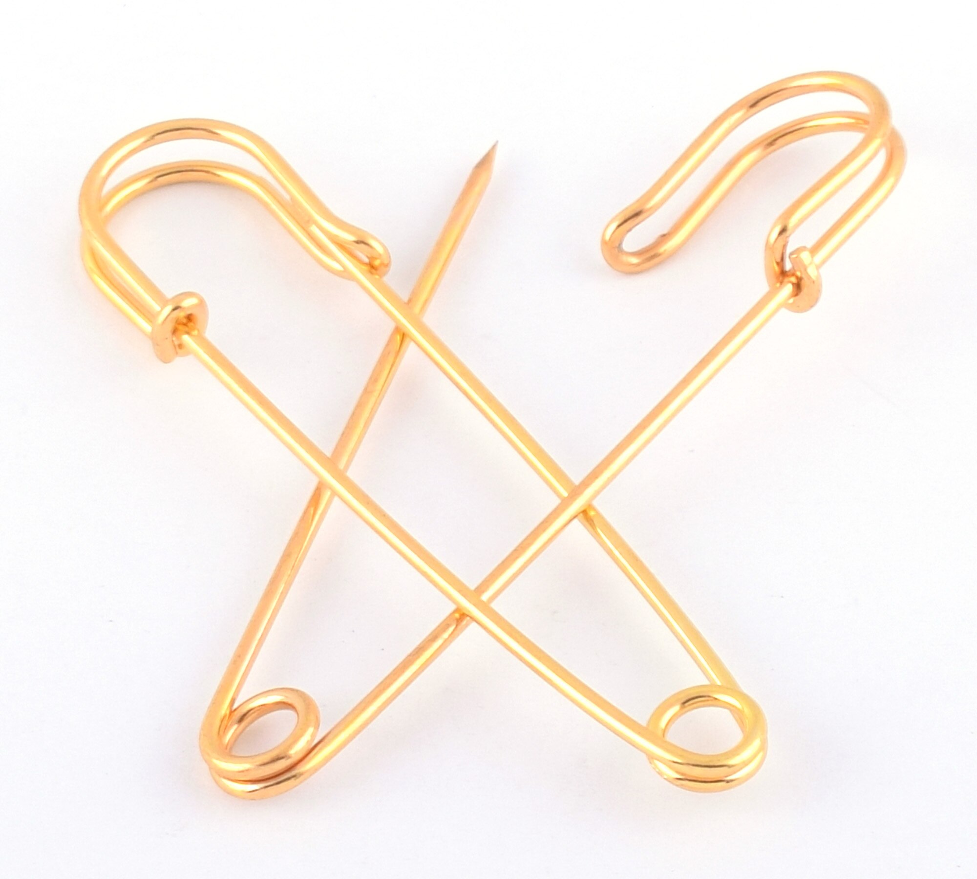 8pcs 76mm Light gold Safety pins Larger Safety Pins Metal Safety Pins Kilt Pins Broochs letter Bar Pins Apparel Accessories DIY