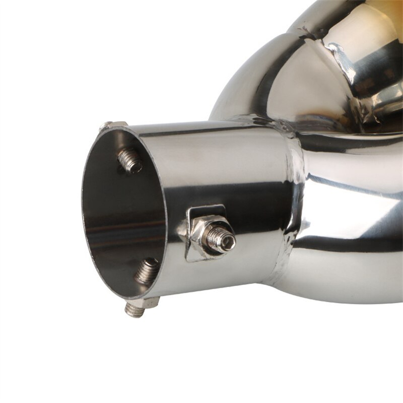 Embout de tuyau d'échappement universel en acier inoxydable, 63mm, Double sortie, silencieux, pour voiture