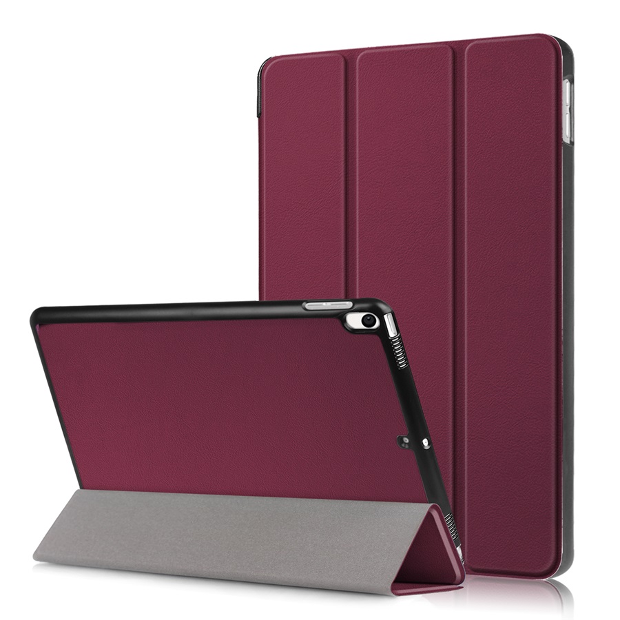 Case for iPad Air 10.5 inch (3rd Gen) Cover, Ultra Slim Standing Protective Shell with Auto Wake/Sleep for iPad Air 3 Case: WineRed