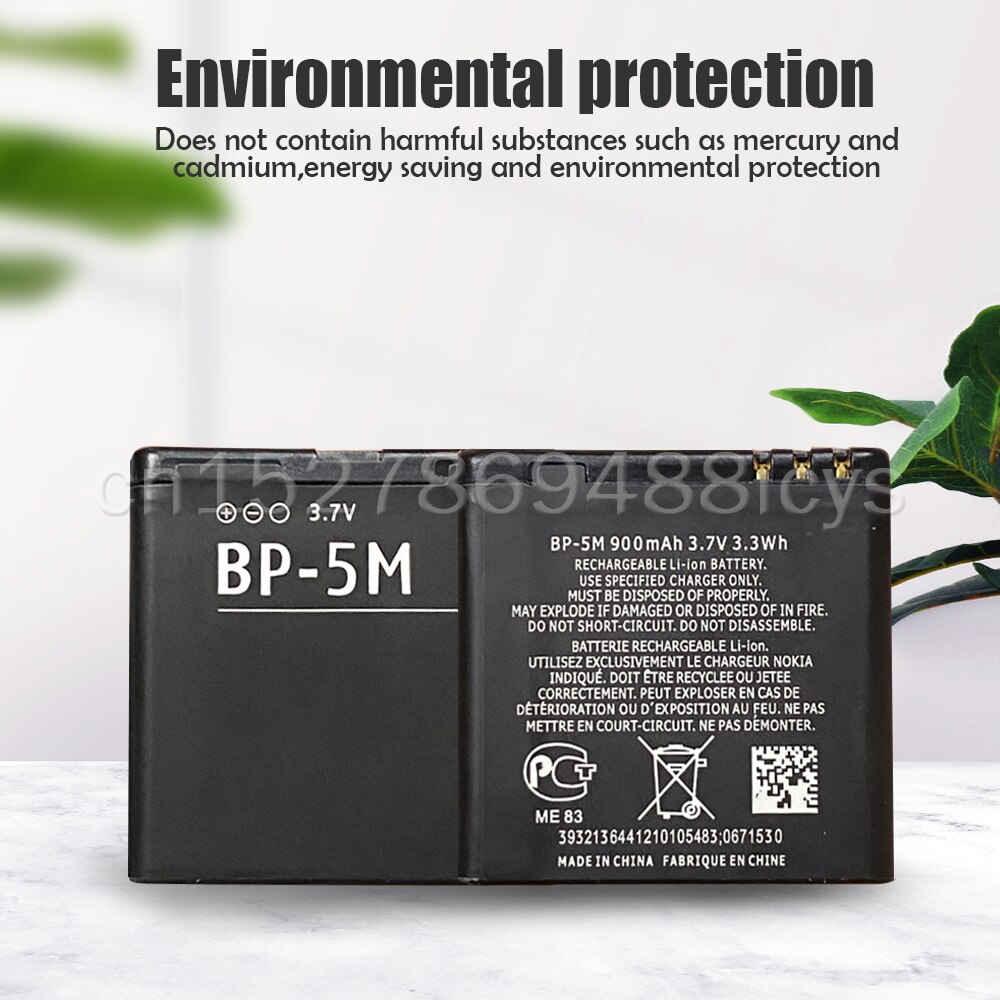 BP-5M-Batería de teléfono BP5M BP 5M, 900mAh, para Nokia 5700, 5610, 5611, 5710, 5611XM, 5700XM, 6110, 6110N, 6200C, 6220C, 6500S, 7390, 7379, 1 ud.