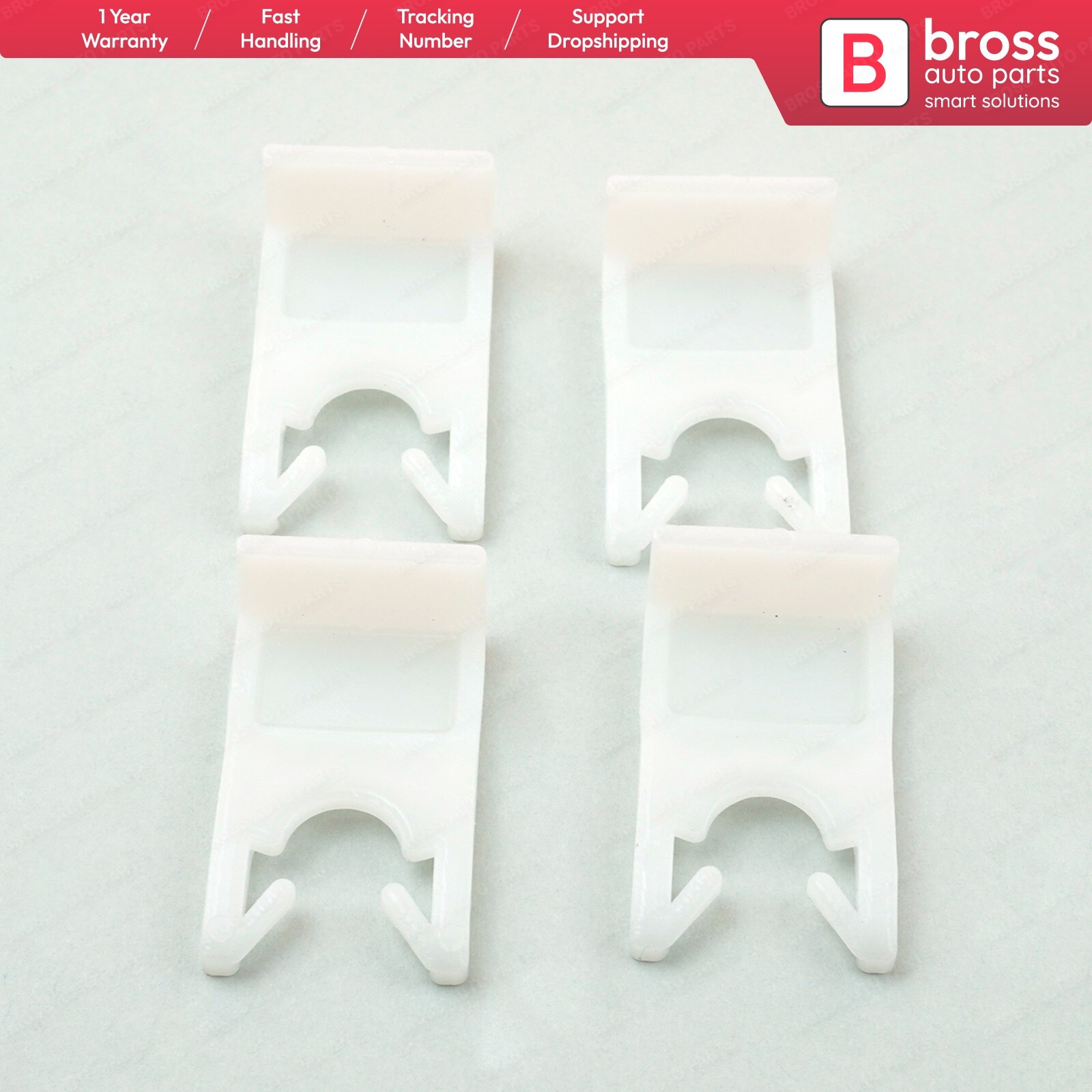 Bross Auto Parts BWR5112 4 Pieces Electrical Power Window Regulator Repair Clamp Clips Type:3 Fast Shipment Ship From Turkey