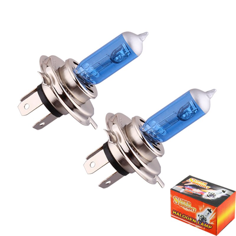 Lâmpada halógena h4, 100w, 12v, 2 peças, super branca, amarela, farol de neblina, carro, fonte de luz, estacionamento