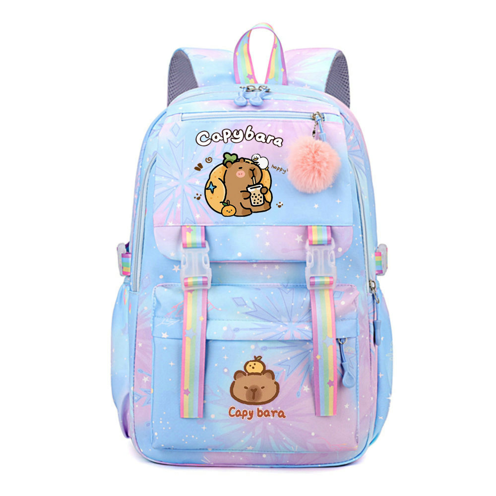 capibara Mochila Feminina capibara Zaino per bambini Borse da scuola Zaino per computer portatile per ragazze adolescenti Zaini da viaggio per donna: marrone