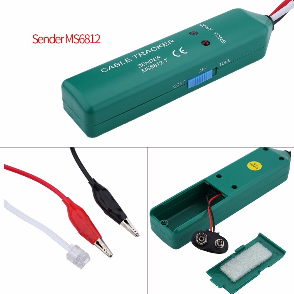 Network Cable Tester MS6812 Telephone Wire Track LAN Network Cable Tester for UTP STP Cat5 Cat6 RJ45 RJ11 Line Finding Testing