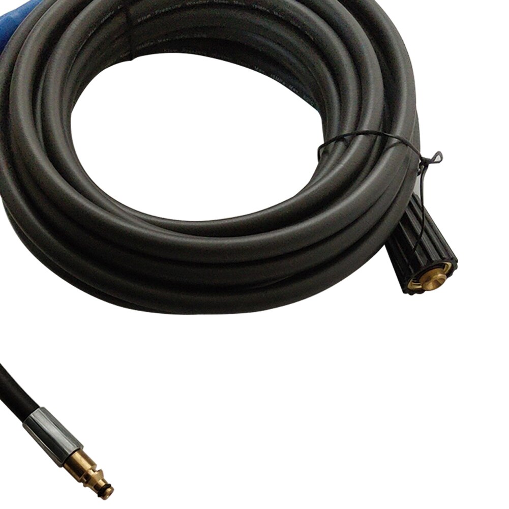 8m Cleaning Black Pressure Washer Hose Coupling Reinforced PVC Long M22 Thread Garden Replacement Tube Durable For Nilfisk