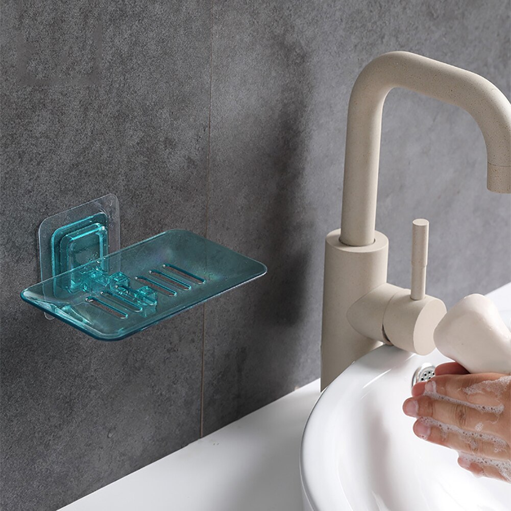 Badeværelse brusebad sæbeboks fad bakke plade arrangør vægmonteret opbevaringsstativ dejligt