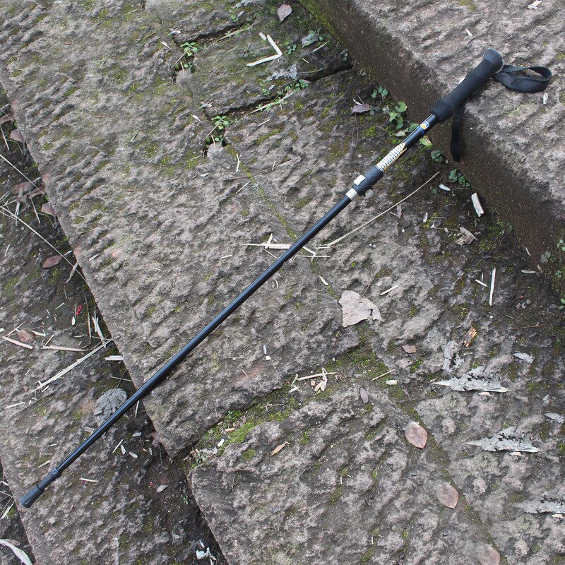 Newest Outdoor Hiking Walking Sticks Durable Trekking Nordic Walking Mountain Climbing EVA Handle Locking Alpenstock