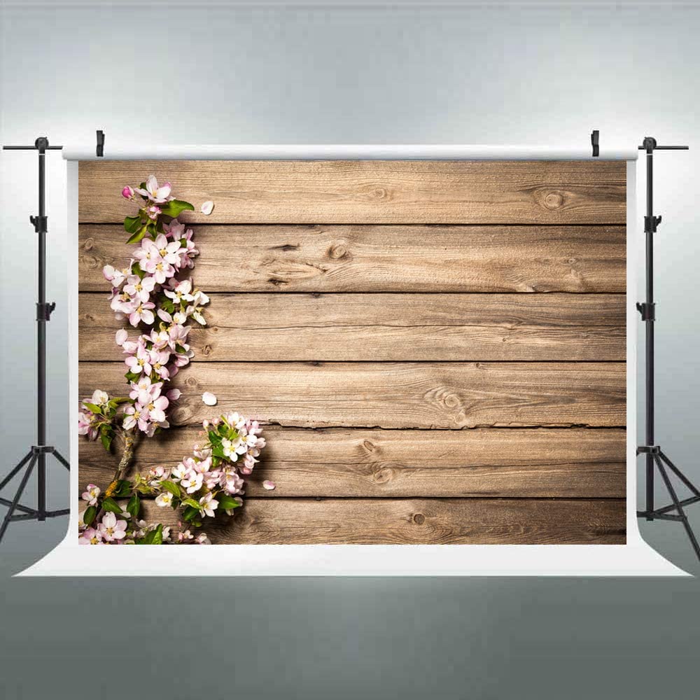 SITOO 80x125cm Vinyl Holz Backdorp Fotografie Hintergrund mit 3D Rosa Blumen- aufbringen Für Lebensmittel Video Foto-Schießen Photgraphy
